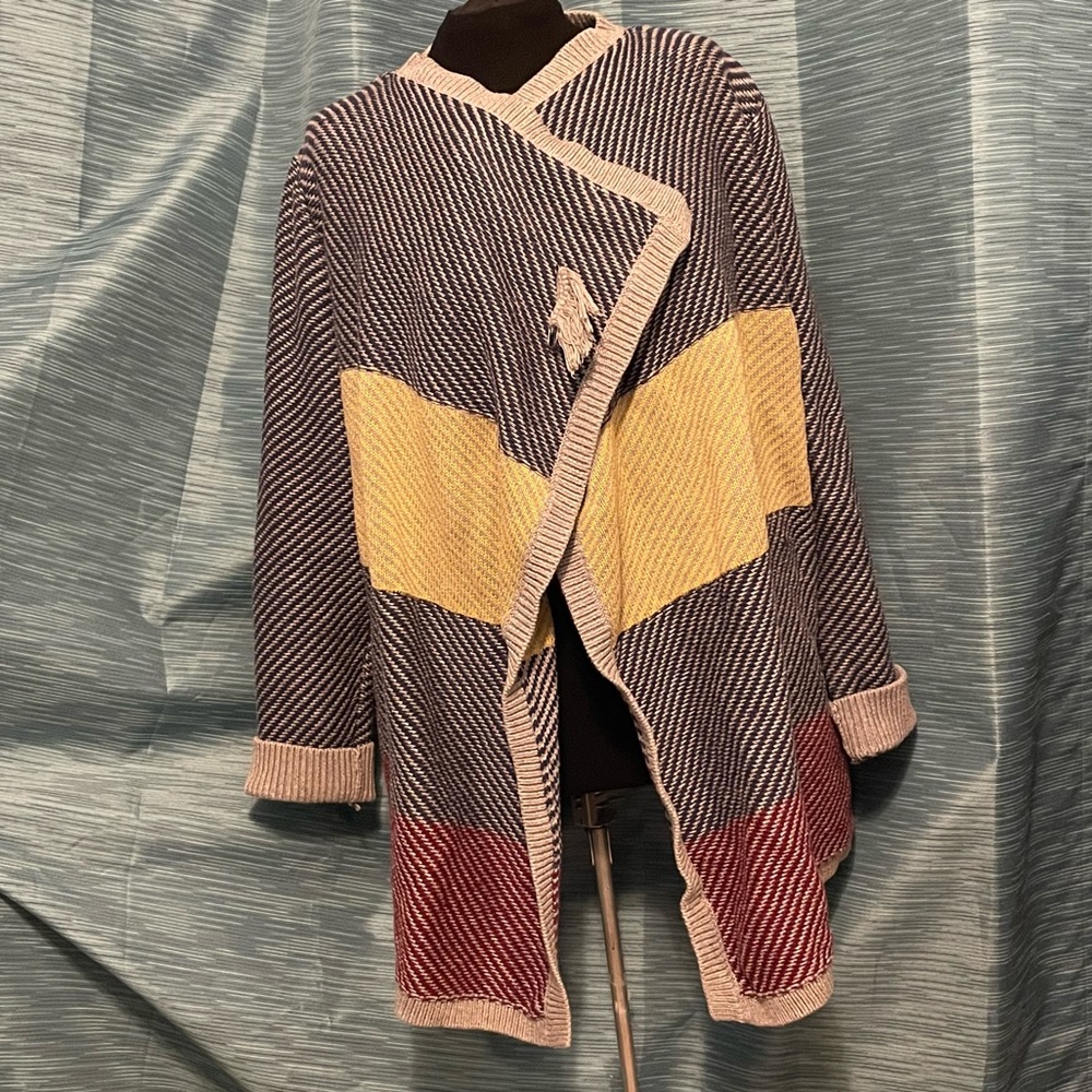 CAbi chunky blanket knit open cardigan size XL